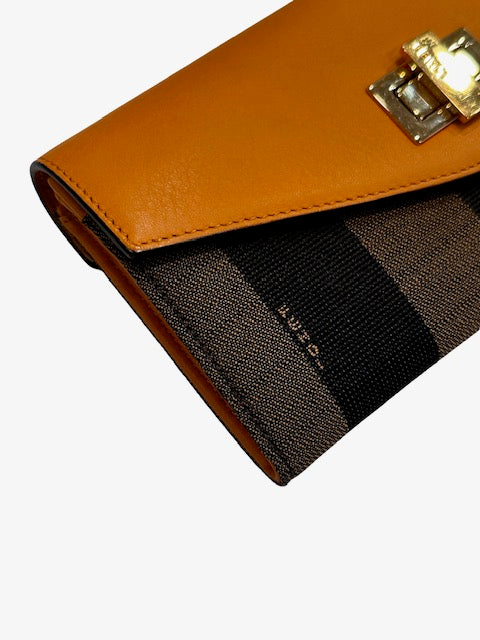 Fendi Pequin Striped Wallet