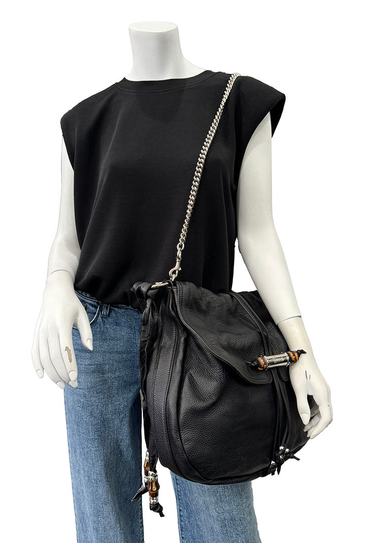 Gucci Large Bamboo Jungle Shoulder Bag