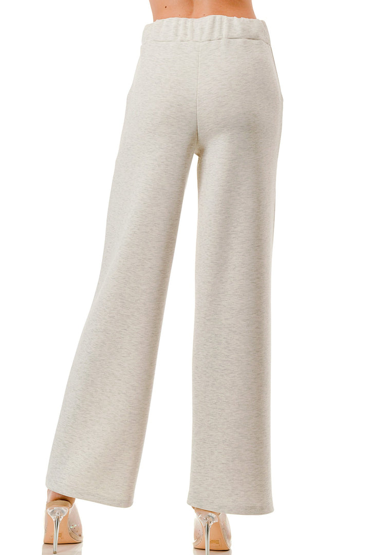 Ariella Straight Leg Pants - Heather Grey