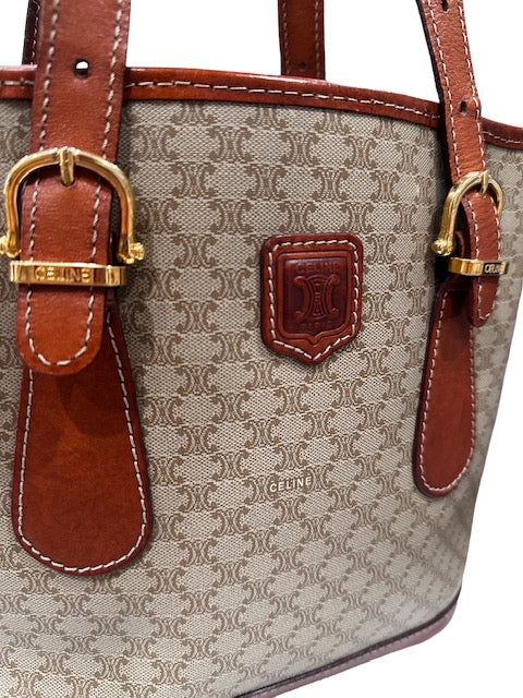 Celine Vintage Macadam Shoulder Bag
