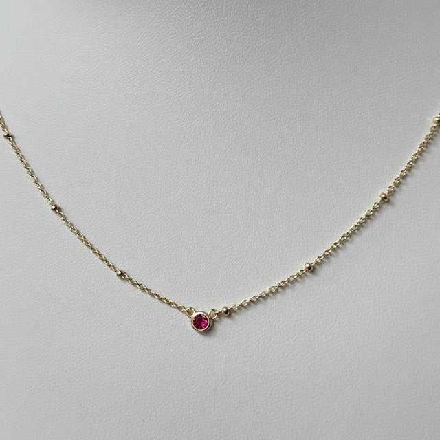 FYB Birthstone Necklace Gold (choose your birthstone)