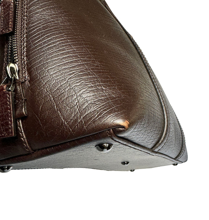 Gucci Textured Brown Satchel