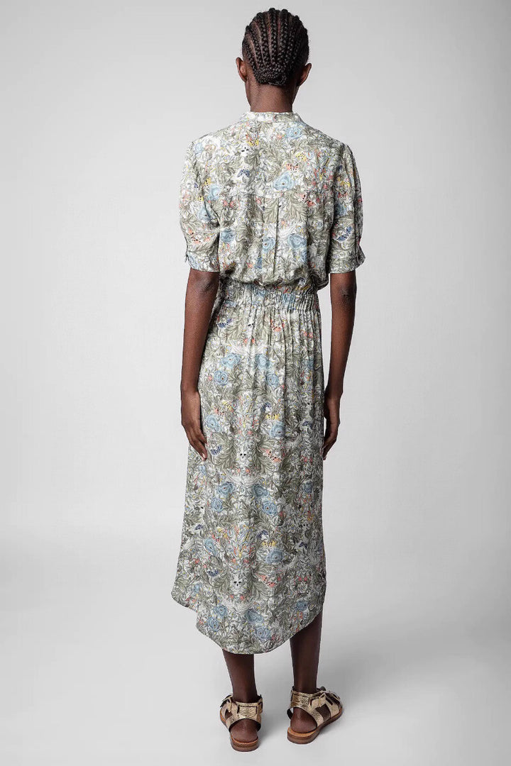 Zadig & Voltaire Printed Short Sleeve Midi Dress - X-Small