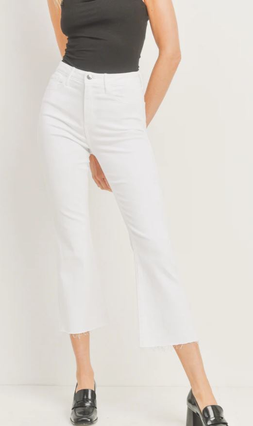 Just Black Denim HR Tonal Crop Flare