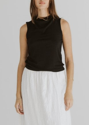 Mod Ref Black Cowl Neck Sleeveless Knit