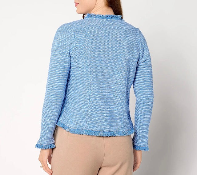 Utility Fringe Knit Blazer | Small