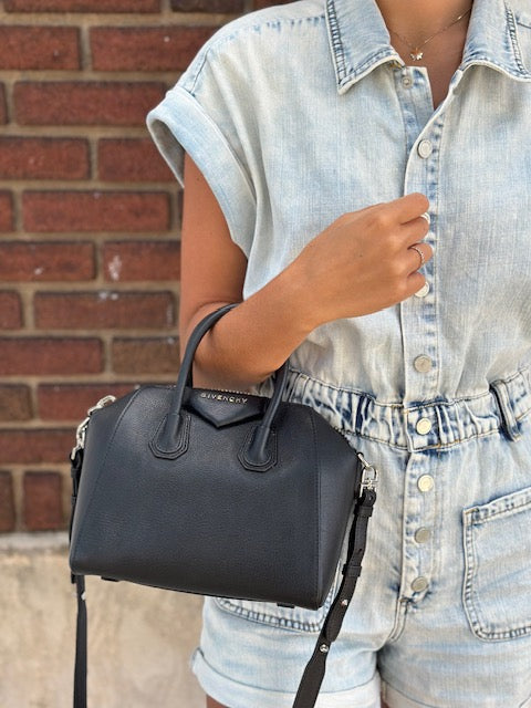 Givenchy Mini Antigona Top Handle Bag w/ Crossbody Strap