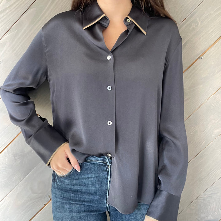 Vince Silk Button Down Blouse - Medium (New With Tags) Giftable