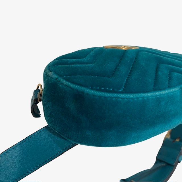 Gucci GG Marmont Matelasse Velvet Belt Bag