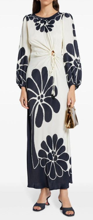 Farm Rio Palermo Cutout Long Sleeve Dress - Medium (New With Tags)