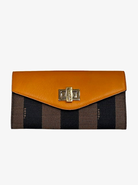 Fendi Pequin Striped Wallet