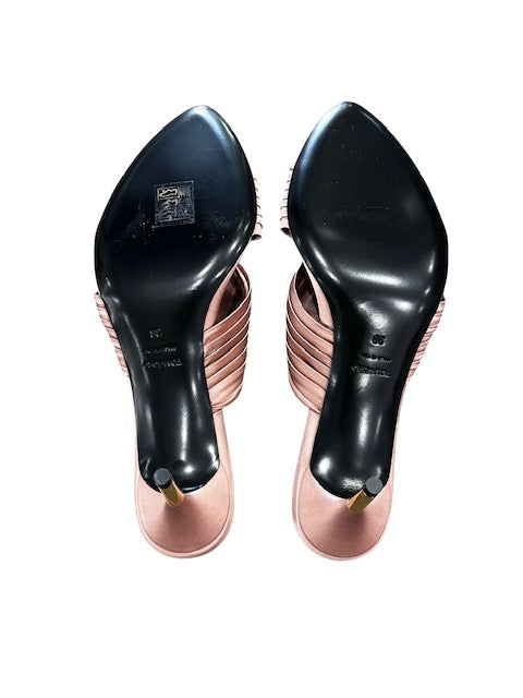 TOM FORD 75mm Knot Detail Pleated Heel Sandals - Brand New