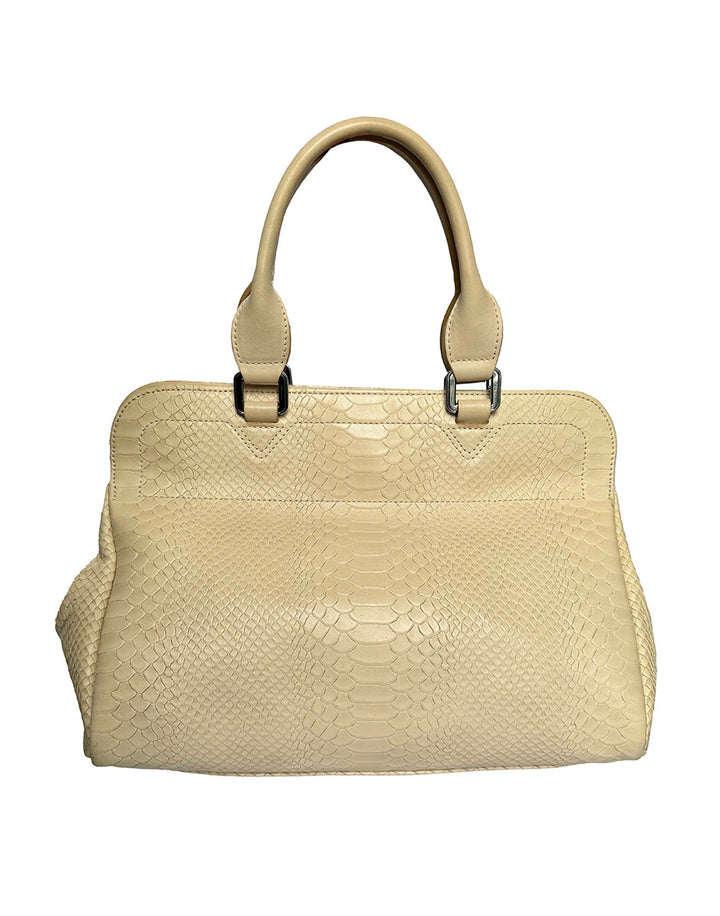 Longchamp Gatsby Embossed Leather Satchel