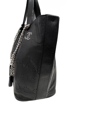 Chanel Eyelet Shopping Tote w/ Pouch