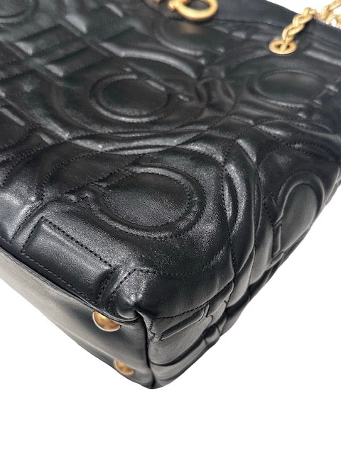 Gancini Quilted Leather Tote