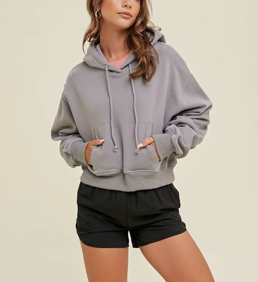 Wishlist Grey Hooded Sweatshirt