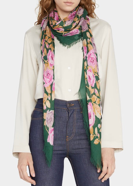 Saint Laurent Antique Rose Scarf