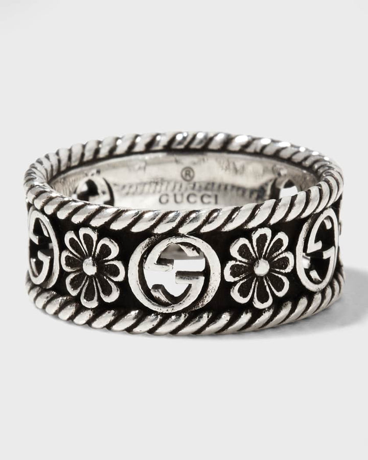 Gucci GG Flower Ring - Size 6