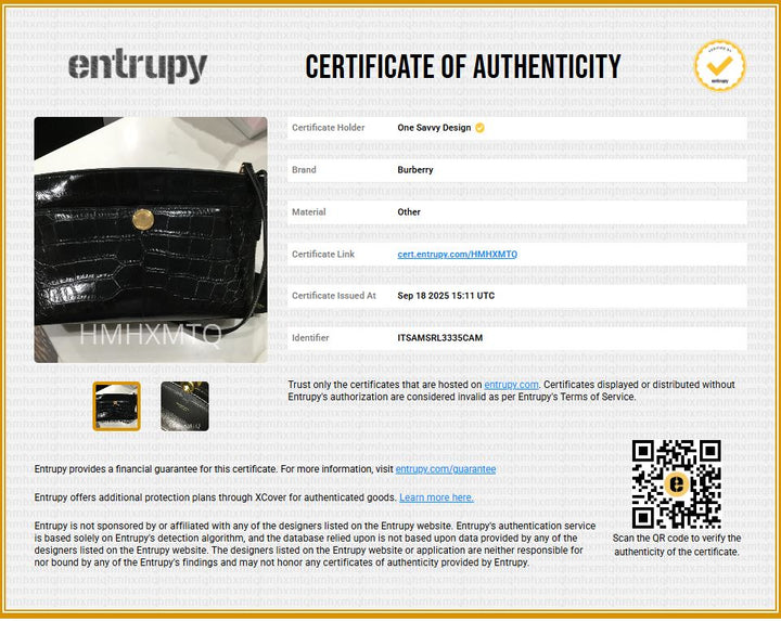 Vintage Burberry Croc-Embossed Crossbody