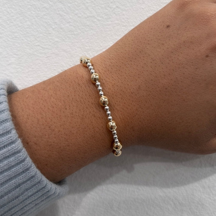 Bara Boheme JASMINE 2 Tone Gold Filled Beaded Bracelet