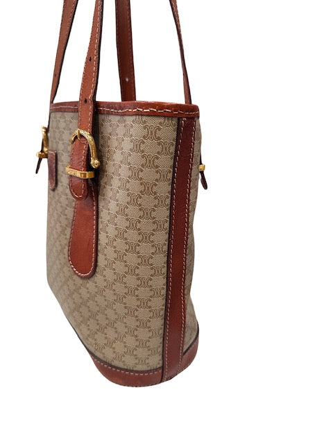Celine Vintage Macadam Shoulder Bag