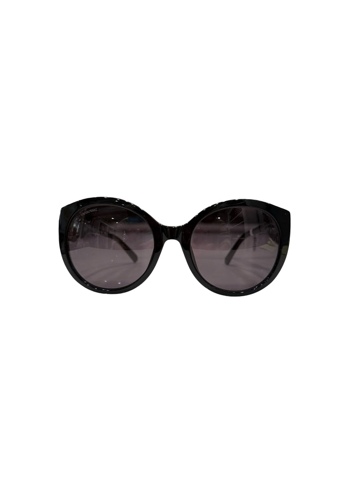Swarovski Black Sunglasses w/ Crystal Details