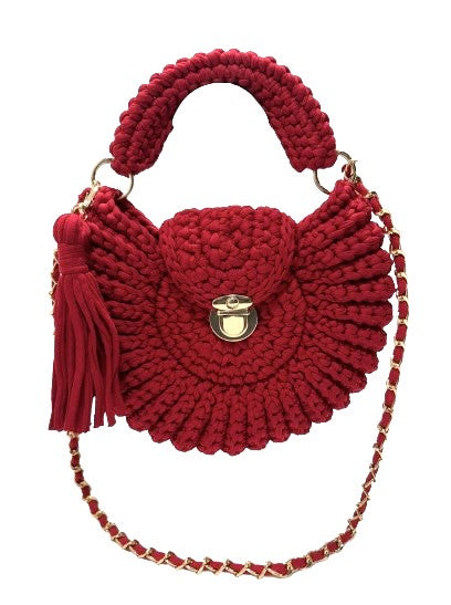 Crochet Round Bag - Red