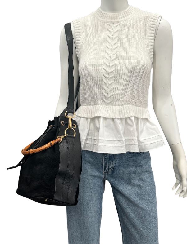 Gucci Bamboo Suede Bucket Bag