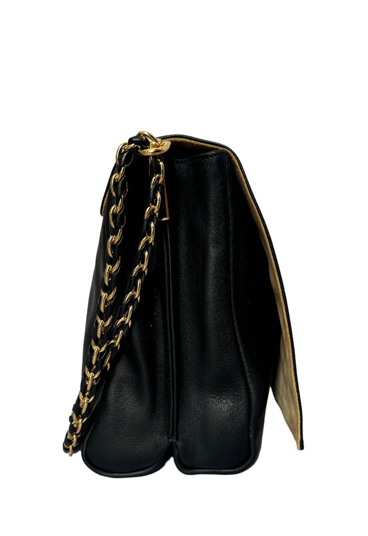 Fendi Pequin Stripe Large Claudia Shoulder Bag