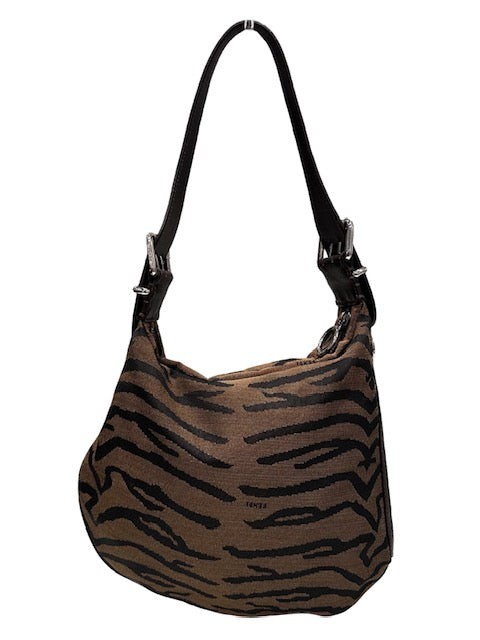 Fendi Zebra Oyster Shoulder Handbag