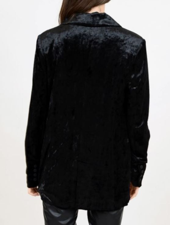 RD Style Black Velvet Blazer