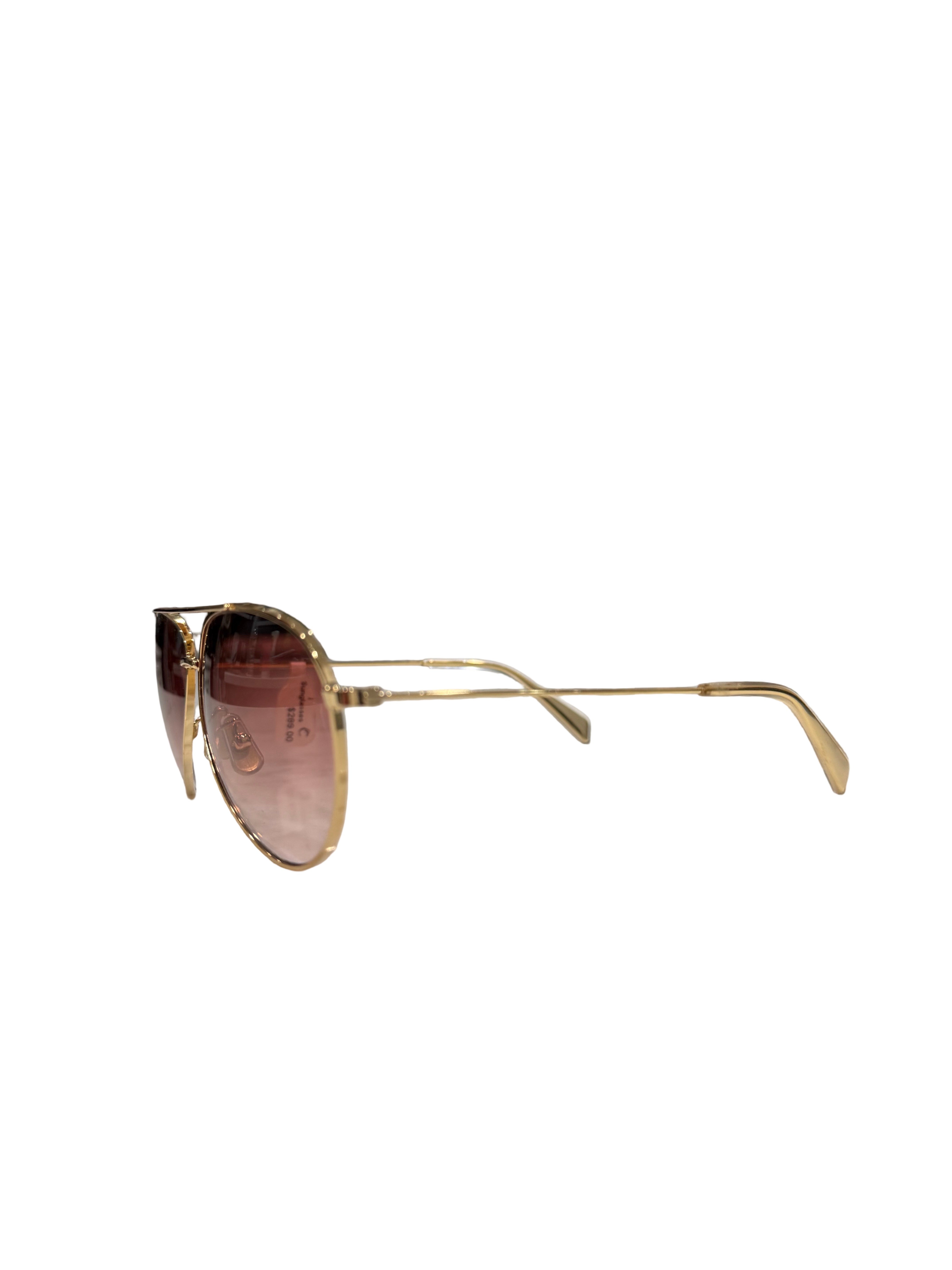 Gold Aviator Sunglasses – One Savvy Design Authentic Pre-Owned