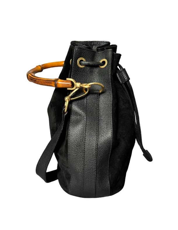 Gucci Bamboo Suede Bucket Bag
