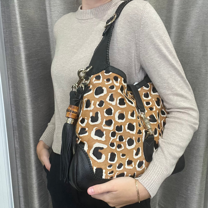 Gucci Jackie 1961 Leopard Hobo