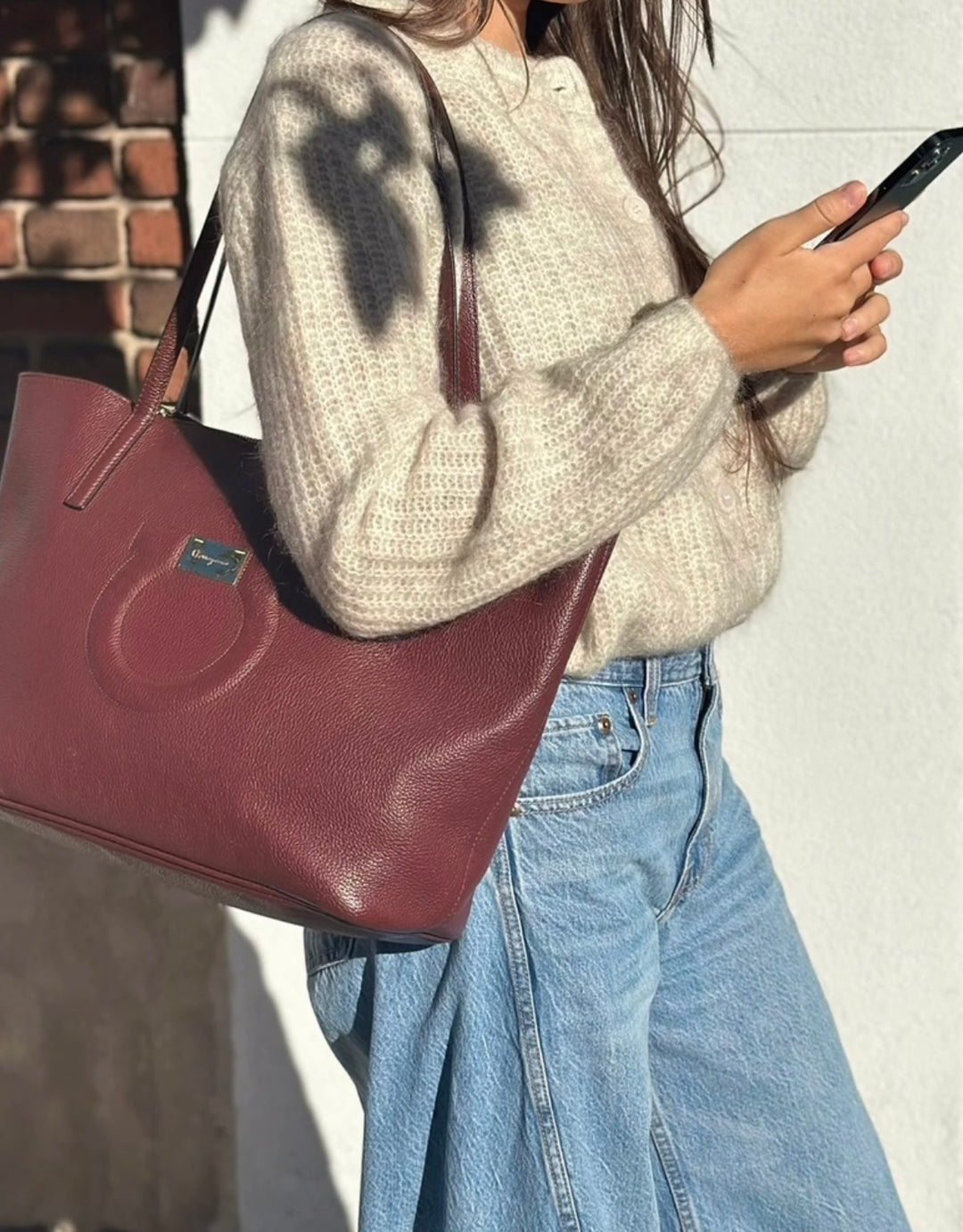 Salvatore Ferragamo Gancini Medium City Tote