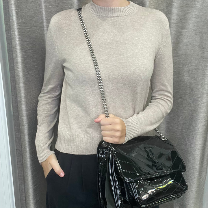 Saint Laurent Niki Patent Leather Handbag