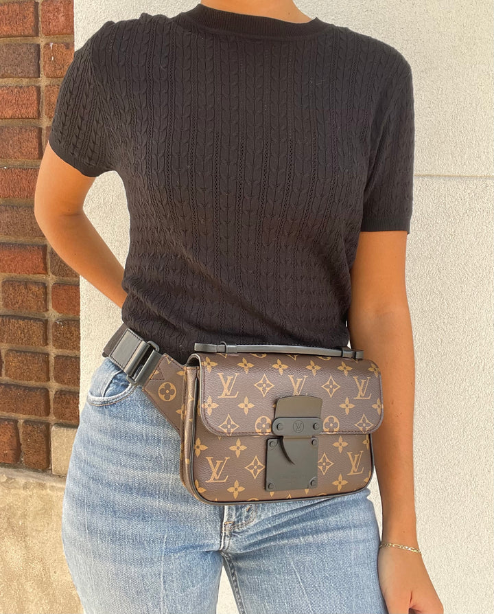 Louis Vuitton Monogram S-Lock Macassar Sling Bag