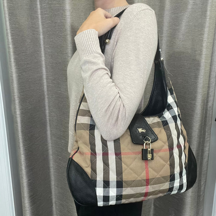 Burberry Exploded Check Hobo