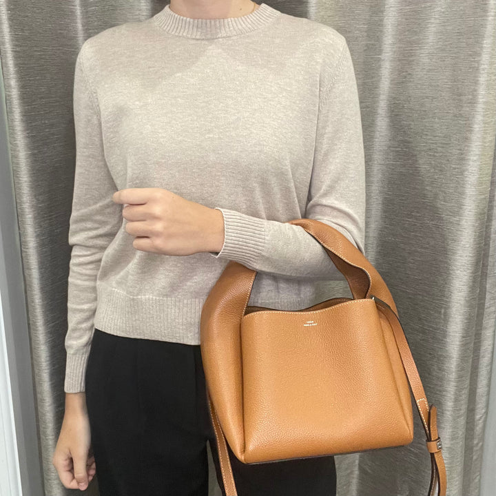 Toteme Grained Leather Handbag w/ Crossbody Strap