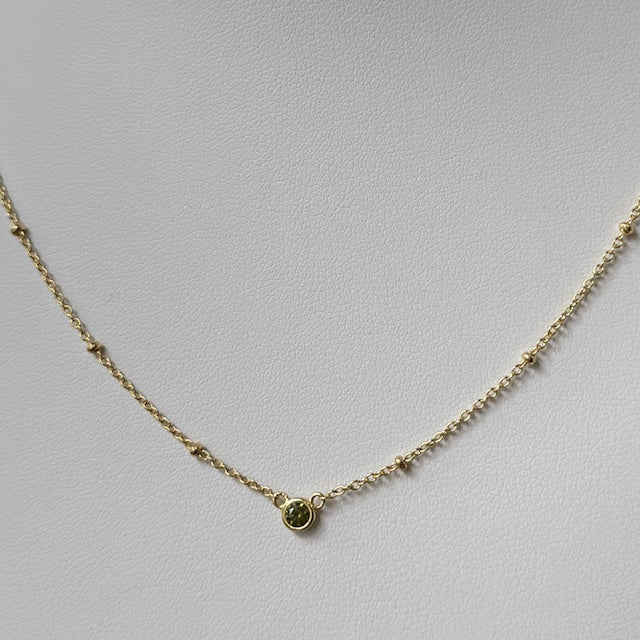 FYB Birthstone Necklace Gold (choose your birthstone)