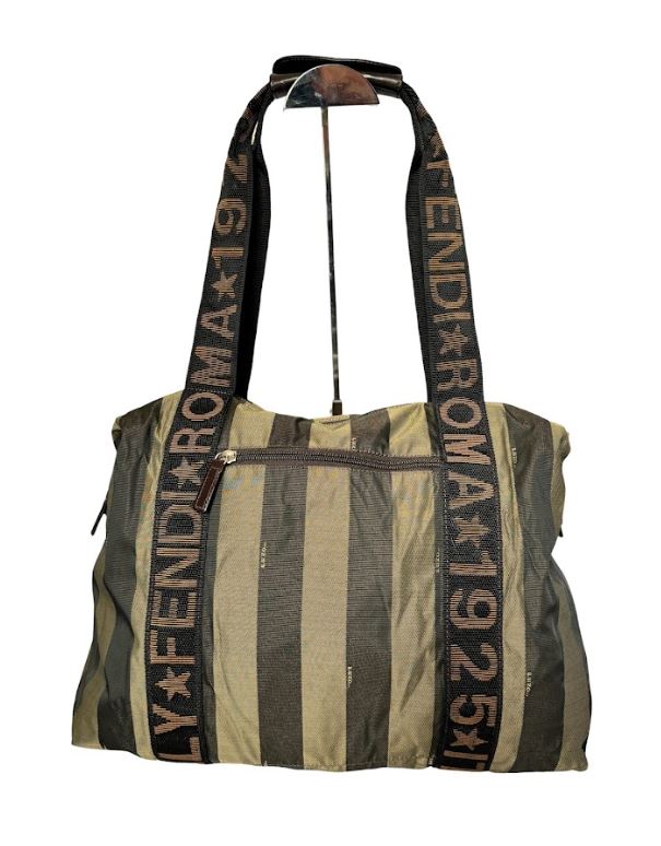 Fendi Pequin Stripe Tote