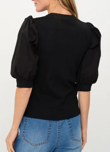 Six Fifty Black Mixed Media Audrey Top