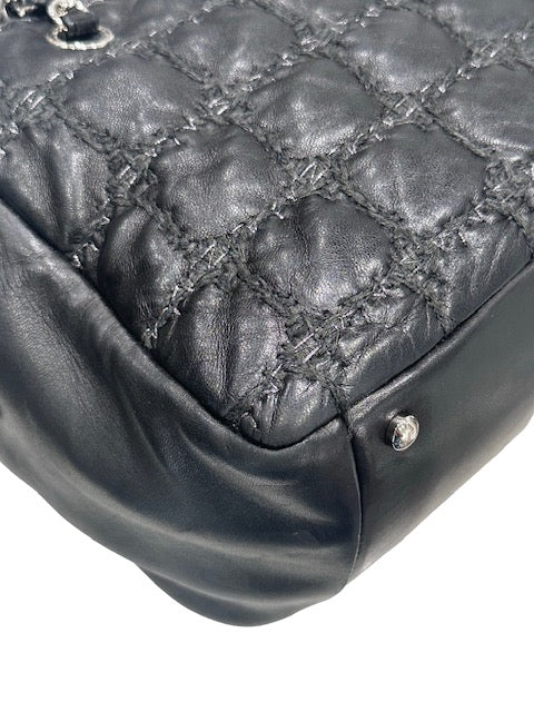 Tweed Stitch Bubble Quilt Bowler Bag