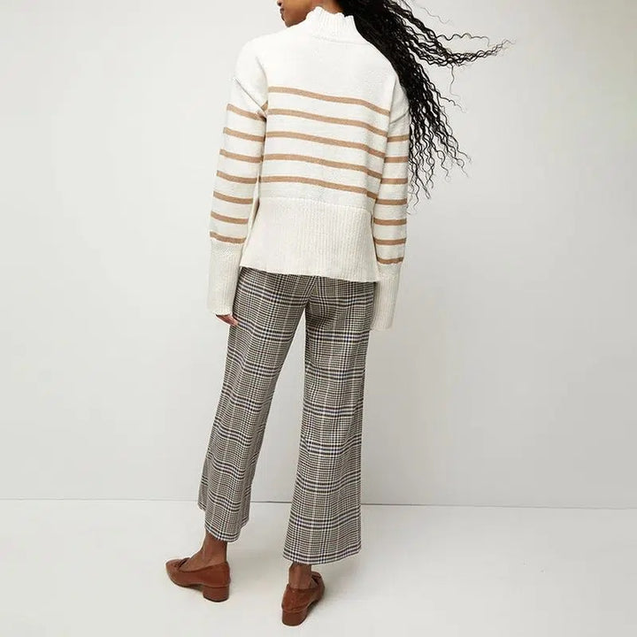 Veronica Beard Lancetti Striped Turtleneck Sweater - Small