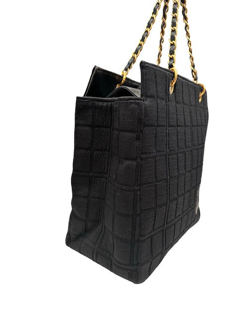 Chanel Jersey Chocolate Bar Handbag - Black