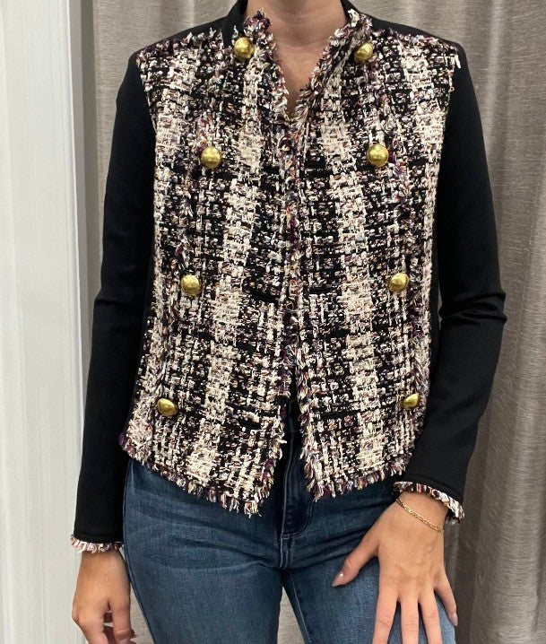 Tory Burch Tweed Double Breasted Jacket - Size 00