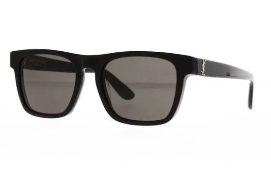 Saint Laurent Black Rectangle Sunglasses With Case