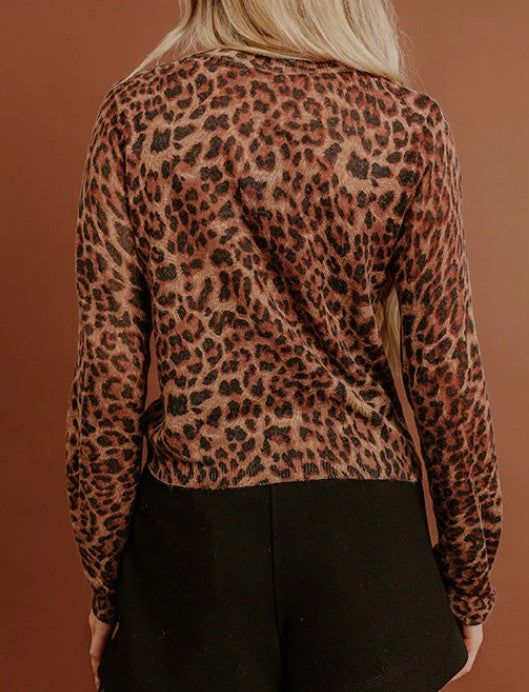 Olivaceous Leopard Cardigan