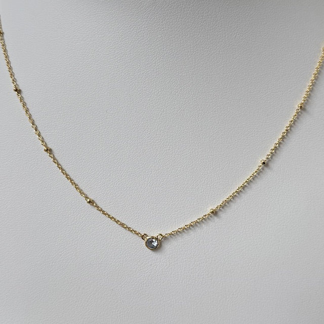FYB Birthstone Necklace Gold (choose your birthstone)