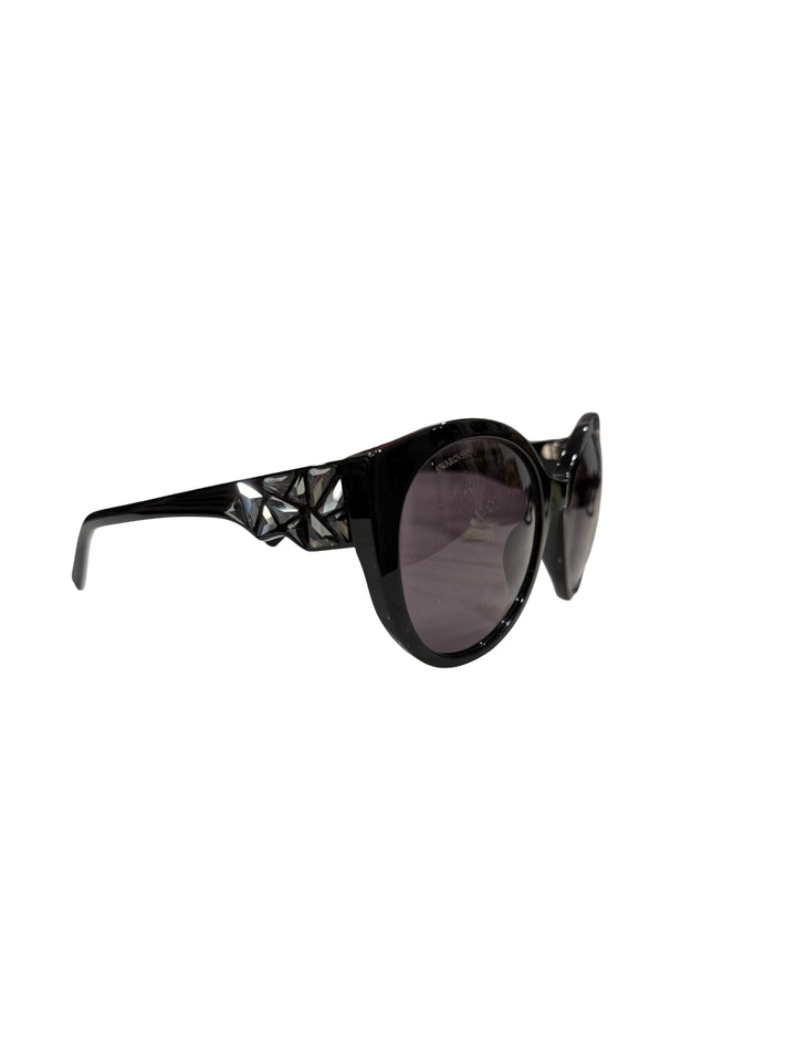 Swarovski Black Sunglasses w/ Crystal Details